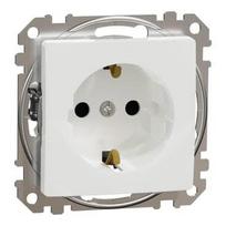 Kištukinis lizdas su įžeminimu, 16A, 250V,  Schneider Sedna, balta sp. SDD111022