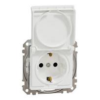 Kištukinis lizdas su dangteliu, IP44,  16A, 250V,  Schneider Sedna, balta sp. SDD211024