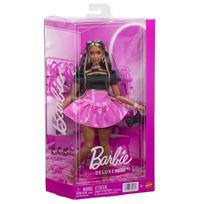 BARBIE DELUXE FASHIONISTAS mados lėlė rožiniu sijonu 29 cm