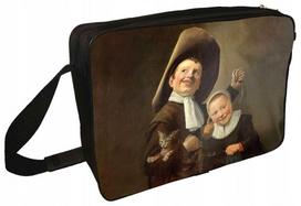 Pečių rankinė vaikams su kate ir unguriu, pagal Judith Leyster paveikslą