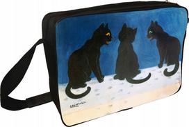 Peties rankinė „Louis Wain“ su juodomis katėmis sniege