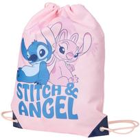 Mokyklinė kuprinė STITCH & ANGEL, rožinė, su virvelėmis