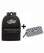 Vans kuprinė OLD SKOOL CLASSIC H4YBLK juoda ir rašiklis 8Y28 juodas/baltas šachmatinis