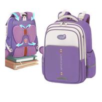 Mokyklinė kuprinė vaikams, violetinė, talpi, lengva