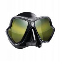 Nardymo kaukė Mares X-Vision Ultra Liquidskin, veidrodiniai auksiniai stiklai