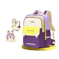 Mokyklinė kuprinė vaikams, violetinė, didelė talpa