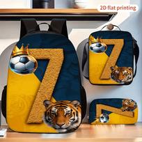 Futbolo kuprinė su kamuolio atvaizdu ir rankine, „Number 7 Tiger“