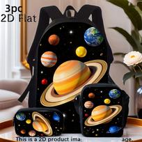 Kuprinių rinkinys vaikams, 3 vnt., su Saulės sistemos planetomis