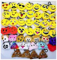 Pliušiniai emoji raktų pakabukai vaikams, 45 vnt.