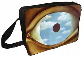 Rankinė per petį su „René Magritte“ iliustracija