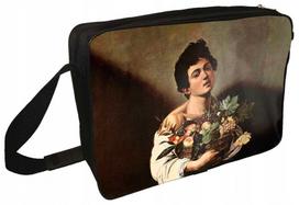 Pečių rankinė su berniuko ir vaisių krepšelio piešiniu, Caravaggio