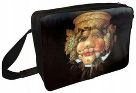 Rankinė per petį „Giuseppe Arcimboldo“ su vaisių krepšelio motyvu