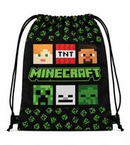 Batų maišelis vaikams Minecraft, juodas ir žalias