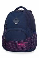 Mokyklinė kuprinė COOLPACK DART II XL 27L, tamsiai mėlyna su rožiniais taškais