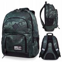 Mokyklinė kuprinė 26 l, dviejų skyrių, žalsva camo, Coolpack