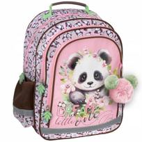 Mergaičių kuprinė su panda ir meškiuku, tinkama 1 klasės mokinėms
