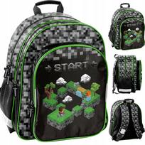 Mokyklinė kuprinė Paso Start Game Minecraft, erdvi, tvirta