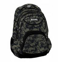 Mokyklinė kuprinė PASO, 20 l, kelių skyrių, Moro Camo, A4, vaikams ir paaugliams