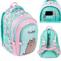 Mokyklinė kuprinė mergaitėms St.Majewski BPL58 su katinu Pusheen, pastelinių spalvų
