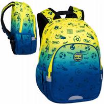 Mokyklinė kuprinė COOLPACK TOBY SMALL su atšvaitais, švilpuku, diržais, futbolo dizainu, 2T