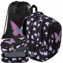 Mokyklinis rinkinys Pastel Butterfly: kuprinė ir penalas