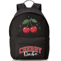 Mokyklinė kuprinė CHERRY BABE, juoda, didelė, paaugliams