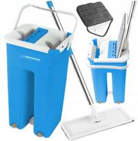 Grindų šluota su kibiru ir išspaudimo mechanizmu PERFECT CLEAN 3in1, mikropluošto rinkinys
