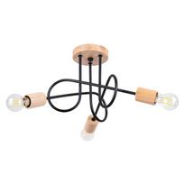 Sollux Lighting lubinis šviestuvas Ember 3, juodas/rudas