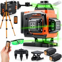 Kryžminis lazerinis lygis 4D, 16 linijų, 2xAKU HUMBERG