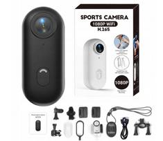 Veiksmo kamera 4K su WiFi, 360° mini kūno kamera, atspari vandeniui, kelionėms
