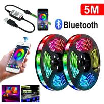 LED RGB USB juosta, 5 metrai