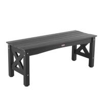 Lauko suoliukas 113 cm, plastikinis, 272 kg, juodas