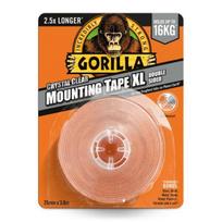 Bespalvė dvipusė tvirtinimo juosta Gorilla Tape XL, 3,8 m