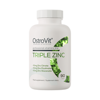 OstroVit Triple Zinc 90 kapsulės, cinkas – imuninei sistemai, odai ir hormonų pusiausvyrai