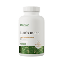 „OstroVit Lion's Mane VEGE“ 60 kapsulių – natūrali smegenų funkcijos ir nervų sistemos sveikatos palaikymas