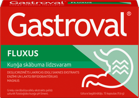 GASTROVAL Fluxus – 15 kapsulių virškinimui