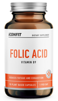 ICONFIT vitaminas B9 (folio rūgštis) – 90 kapsulių po 400 μg