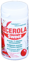 ACEROLA Sweet 60 mg vitamino C kramtomųjų tablečių pakuotė, 90 vnt.