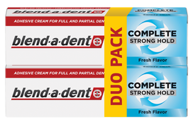 BLEND-A-DENT Complete stiprios fiksacijos, gaivaus skonio (1+1) dantų protezų fiksavimo kremas, 47 g