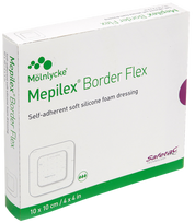 MEPILEX Border Flex 10 x 10 cm, 5 vnt. lipnūs pleistrai