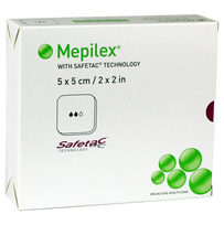 MEPILEX 5x5 cm žaizdų tvarstis, 5 vnt.