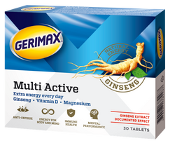 GERIMAX Multi Active – 30 tablečių imunitetui ir energijai