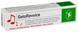 GeloRevoice čiulpiamosios tabletės 20 vnt.