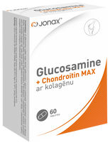 JONAX Kolagenas + Gliukozaminas ir Chondroitinas MAX tabletės, 60 vnt.