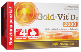 OLIMP LABS Gold – vitaminas D3 2000, 120 tablečių