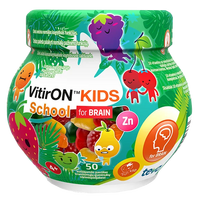 VITIRON Kids School for BRAIN kramtomosios pastilės, 50 vnt.