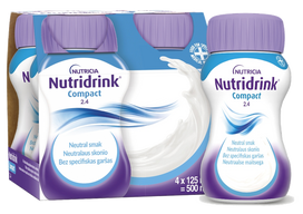 NUTRICIA Nutridrink Neutral bekvapis 4 buteliukai po 125 ml