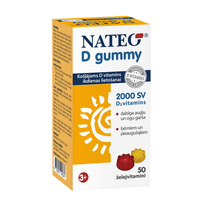 NATEO D 2000 SV Želė vitaminai – 50 kramtomųjų guminukų