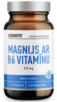 ICONFIT Kapsulės su 375 mg magnio ir vitaminu B6, 90 vnt.