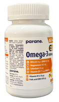 PARENE Kapsulės su Omega-3 1800 mg, Magniu, Selenu ir Vitaminu D3, 60 vnt.